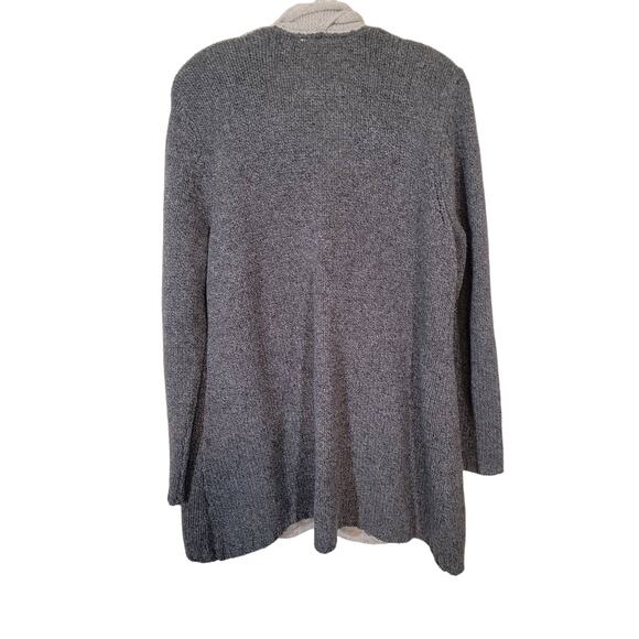 Anthropolgie Sparrow Knit Cardigan Sweater Lambswool Braided Detail Gray Size XL - Picture 2 of 9